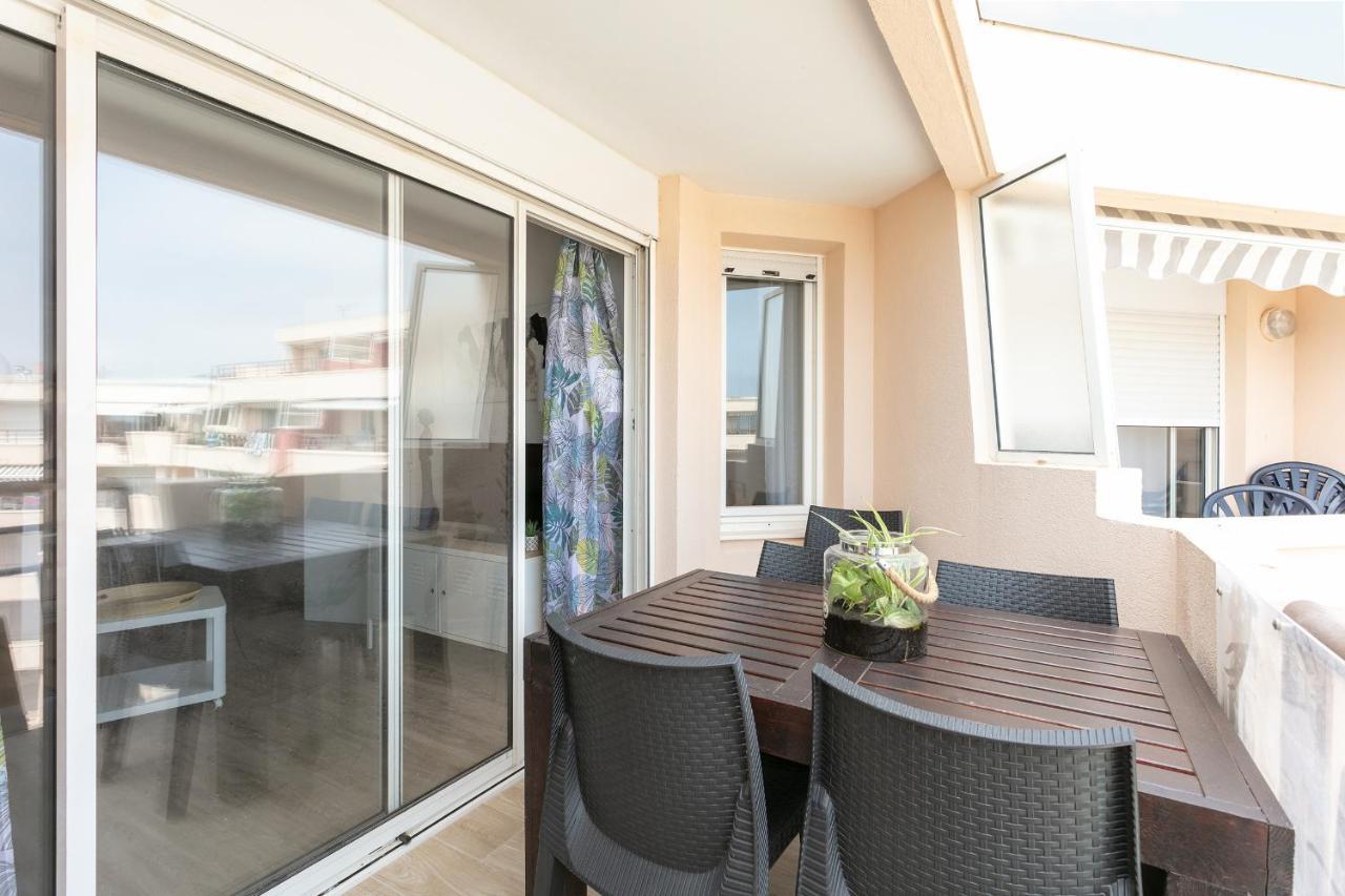 Appartement T3 Terrasse Vue Sur Mer, Piscine, Parking, Wifi Et Clim Sete Exterior photo