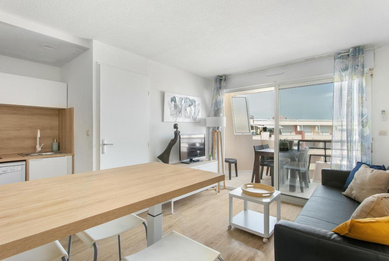 Appartement T3 Terrasse Vue Sur Mer, Piscine, Parking, Wifi Et Clim Sete Exterior photo
